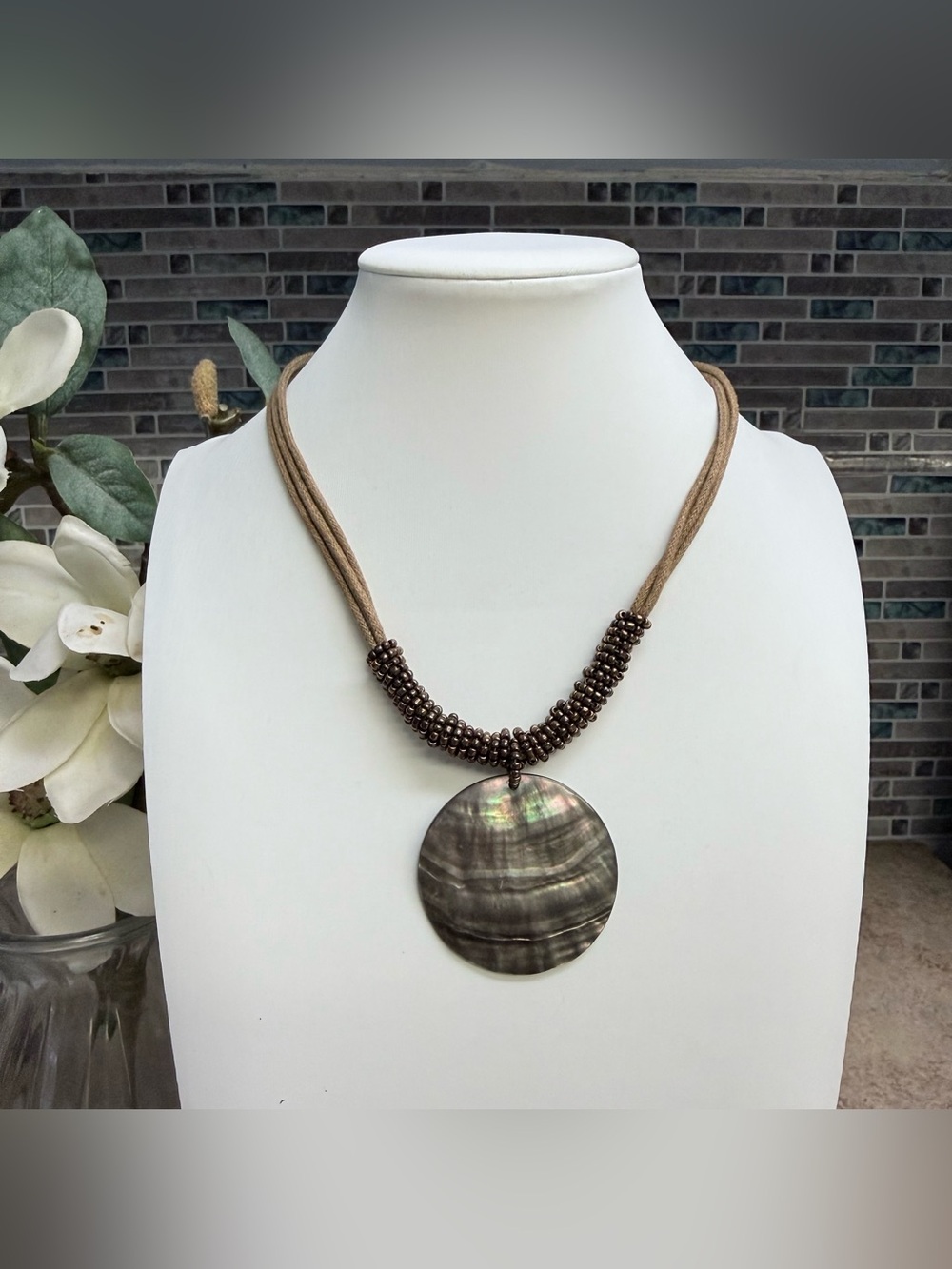 Lia Sophia Harvest Moon Mother-of-Pearl Necklace